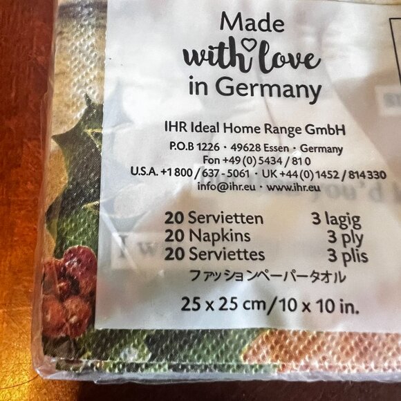 Ihr Happy New Year Paper Napkins 20 Ct each 3-Ply 10" X 10" unfolded set of 3 - Picture 4 of 4